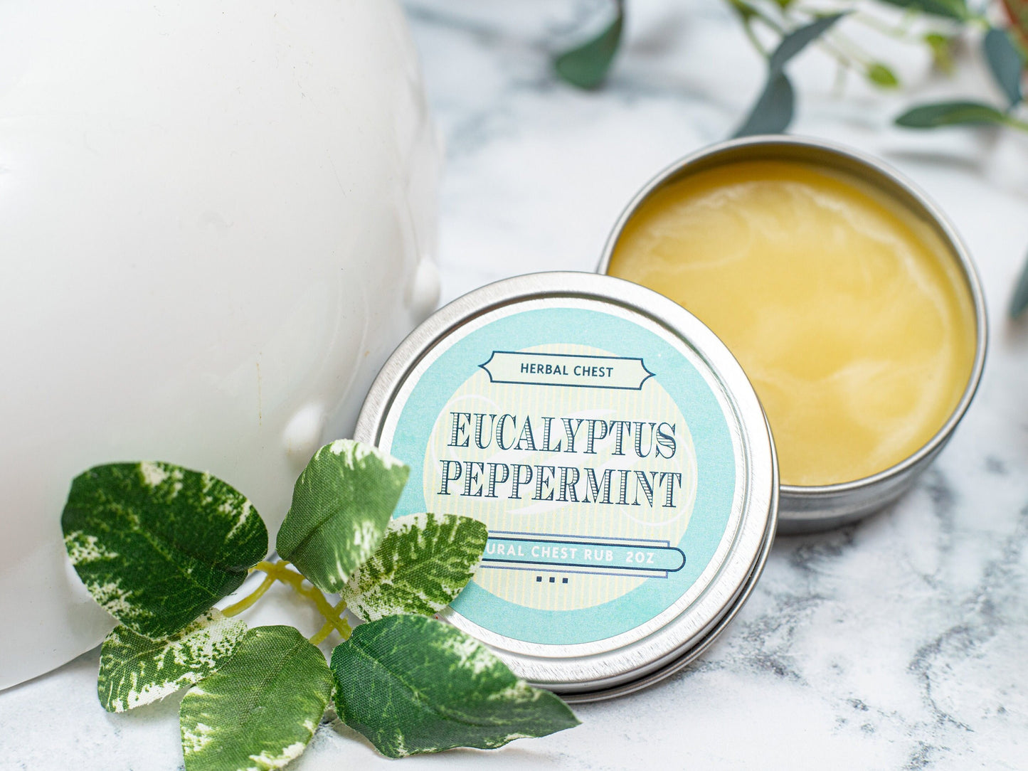 Natural Chest Rub, Eucalyptus Peppermint Salve